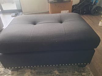 Black ottoman