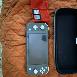 Nintendo Switch With 3 Games And Case