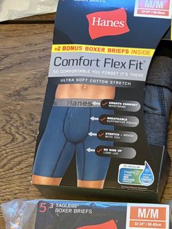 Hanes Comfort Flex Fit Boxer Briefs 7-Pack, Men's M