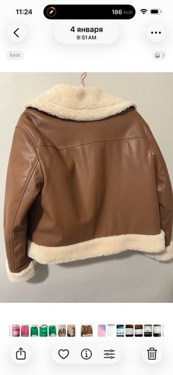 GAP Brown Sherpa Jacket Women’s Size S/M Like New