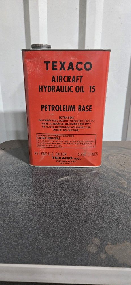 Vintage Texaco Aircraft Hydraulic Oil Can