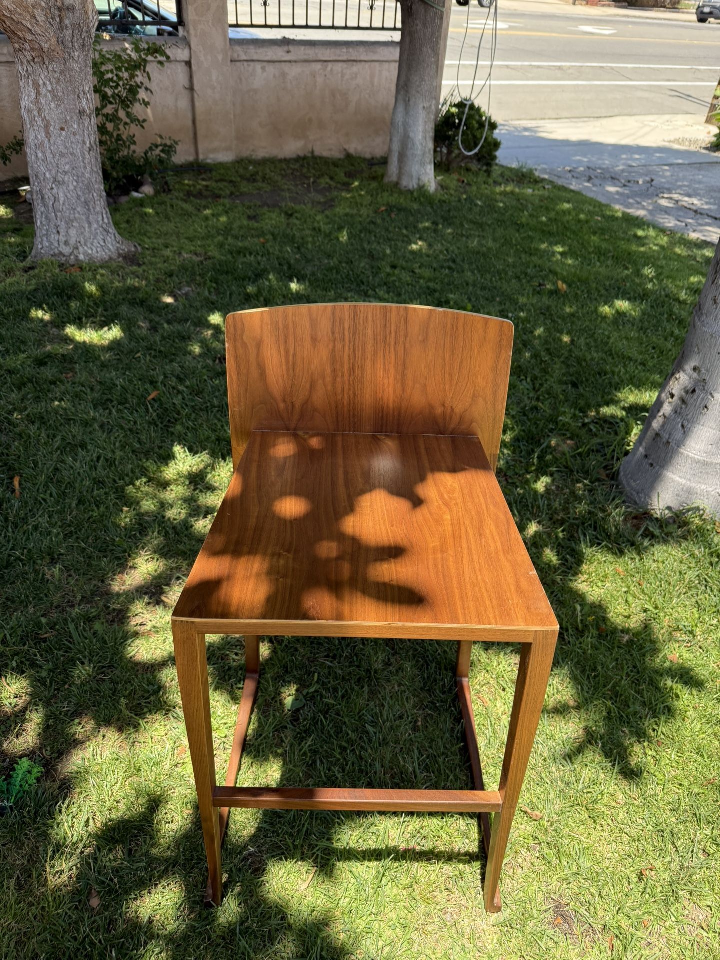 Set of 4 Modern Wood Bar Stools