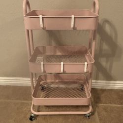 Pink Mobile 3 Tier Utility Cart 