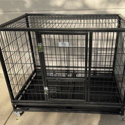 Heavy Duty Homey Pet Station Rolling Dog Kennel