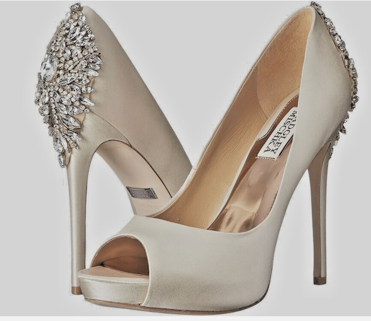 BADGLEY MISCHKA Kiara IVORY SATIN Shoes
