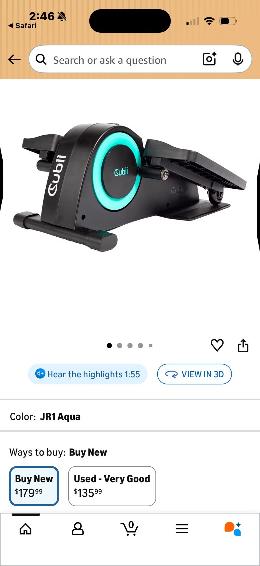 Cubii Under Desk elliptical