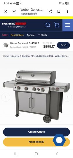 WEBER PROPANE GRILL..