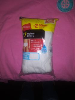 Hanes Size Medium White Briefs 7 Pair