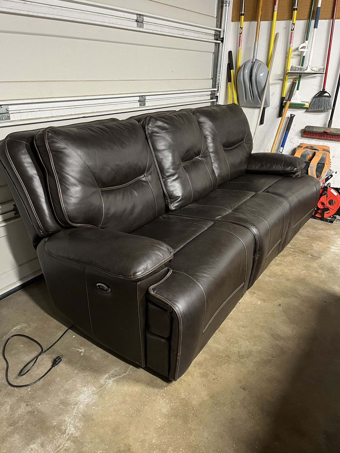 Electric Leather Couch