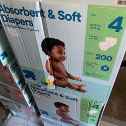Up&Up  Diapers, Size 4, 22-37 Lbs, 200 Per Box