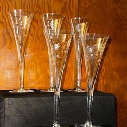 Princess House Crystal Flute Glasses 