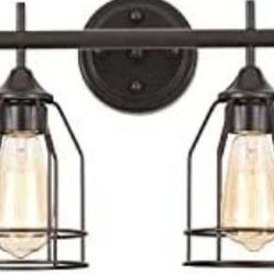 Alice House 4-light 31in Vanity Light Black With Cages New