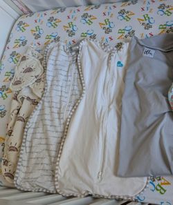 4 various swaddles for 0-3 months
