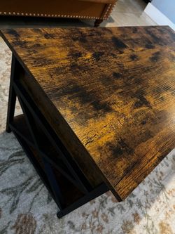 Extendable Coffee Table With Storage- Rustic Brown