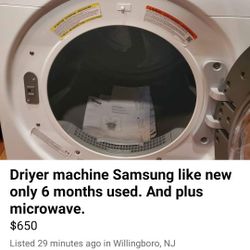 Use Like New GAS Driyer Machine Mark Samsung With Sensor  Used Only For 6 Months. 