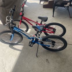 Pair Of 20” Hot Rock Jr Bikes 
