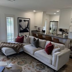 Aquarius II Living Spaces Grey Couch