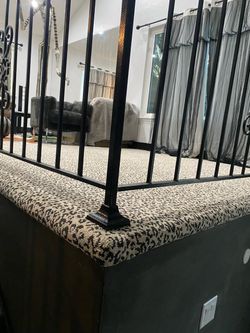 Leopard print carpet