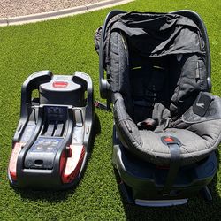 Britax Baby Car seat with 2 bases