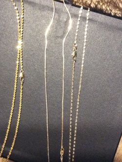 GOLD PLATED CHAINS, ASSORTED LENGTHS