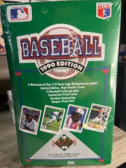 1990 Upper Deck Baseball Factory Sealed Low Series Box (36 Packs) Ken Griffey Jr. Era