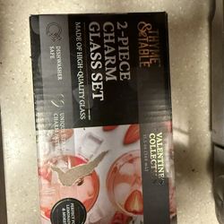 Glass Charm Set Cups 