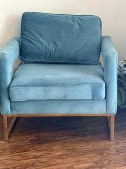 Sillon 1 cuerpo  Modern light blue accent chair