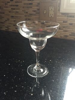 Clear margarita glass