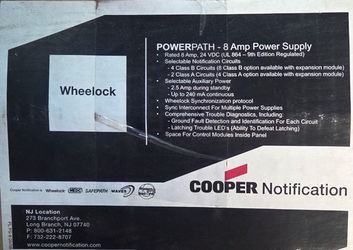 Wheelock 8 Amp Power Supply