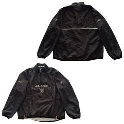 Vintage Reebok Las Vegas Raiders 1/4 Zip Pullover Jacket Mens Medium