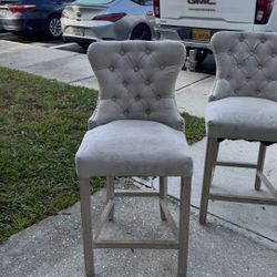 3 High Table Dining Chairs 
