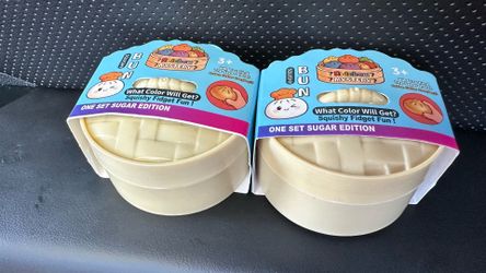 Fire and Ice glitter squishy dumplings