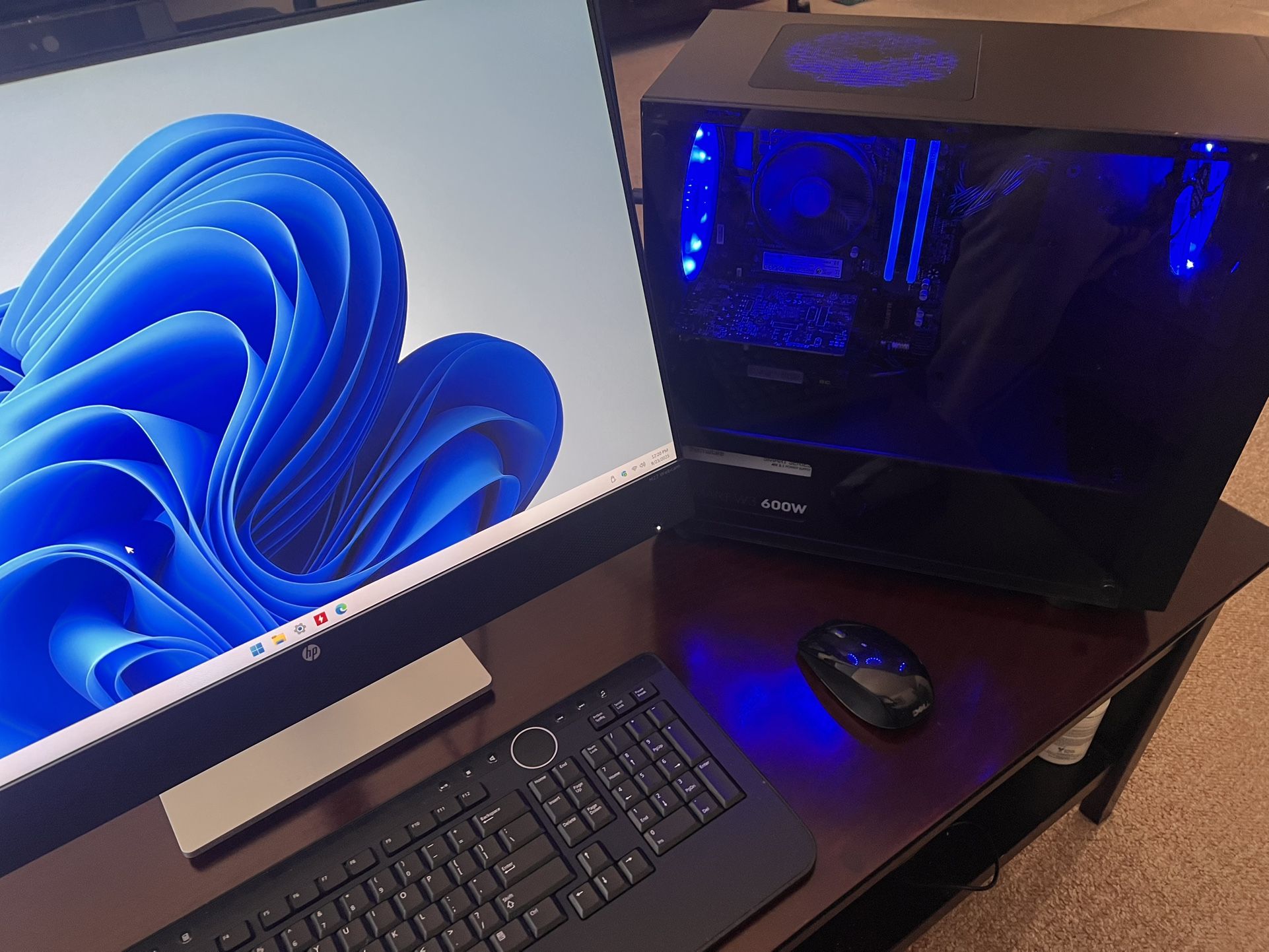 RYZEN computer, New HP 27" monitor, Dell k/b mouse wireless