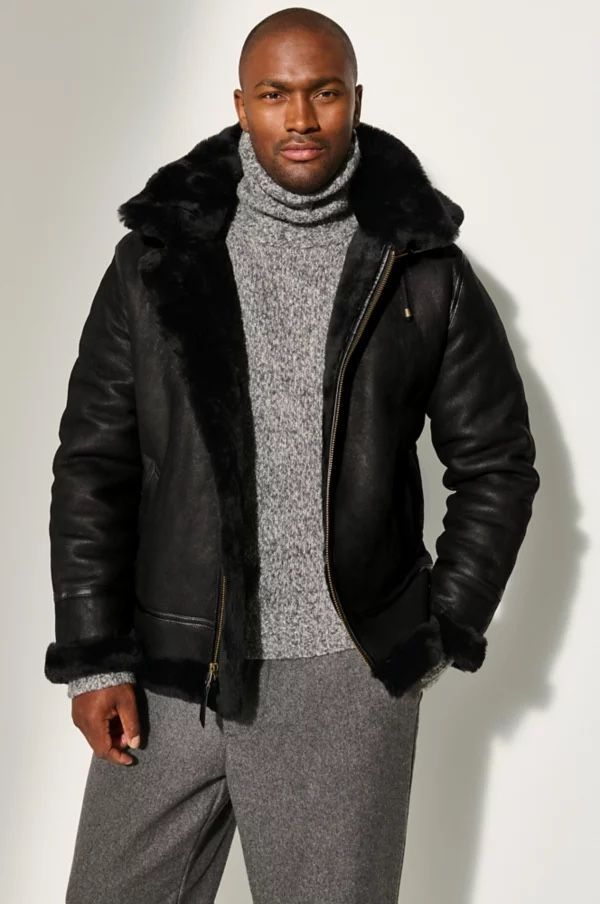 Men’s Outlander Sheepskin B-3 Bomber Jacket