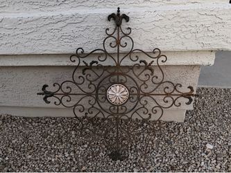 Large Metal Cross Garden Art