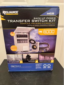 Reliance Controls 30 -Amp ProTran 2 Manual Transfer Switch 306LRK NEW
