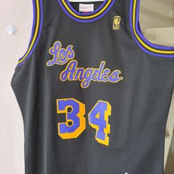 Los Angeles Lakers O'neal #34 Authentic Jersey 