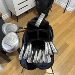 Cobra Baffler, Cleveland wedges, putter, Nike bag