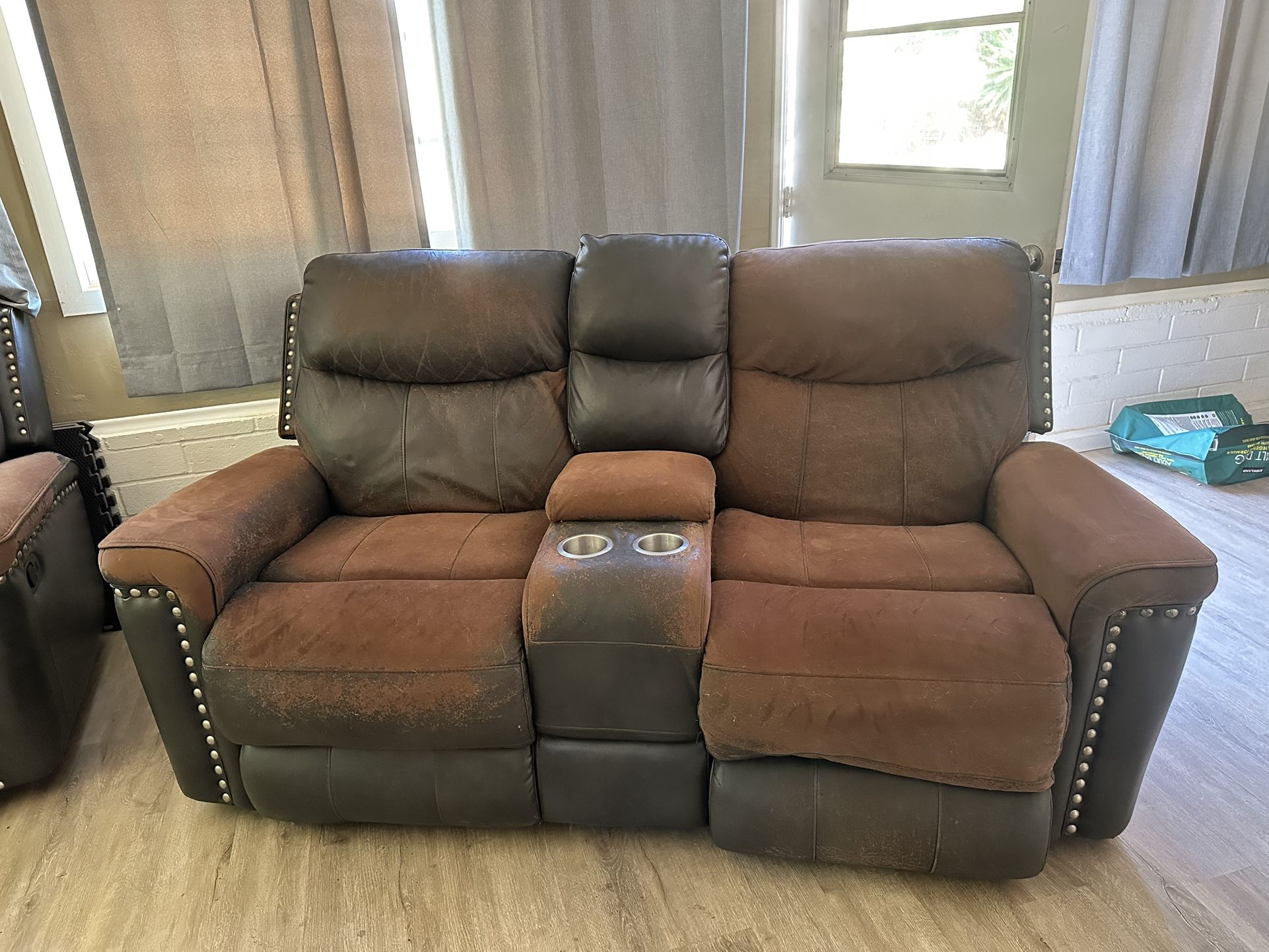 Free Electric loveseat and manual recliners