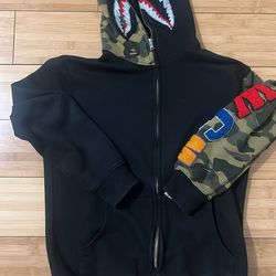 Bathing Ape, Black and Camo, Size S