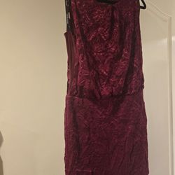 Bisou Bisou burgundy mini dress size 10