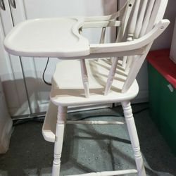 Antique Wood Infant Child High Chair And Photo Prop