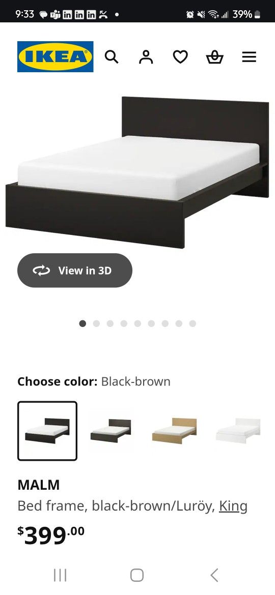 Ikea King Bed Black