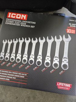 Icon Professional Stubby Flex Ratcheting Wrench Set 