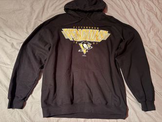 Pittsburgh Penguins NHL 1967 Blue84 Black Sweatshirt; Men’s L