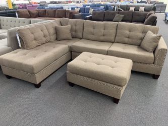 3 Piece Coffee Sectional Sofa F6504 with ottoman