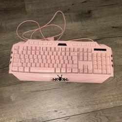 Pink Wired Gaming Keyboard 