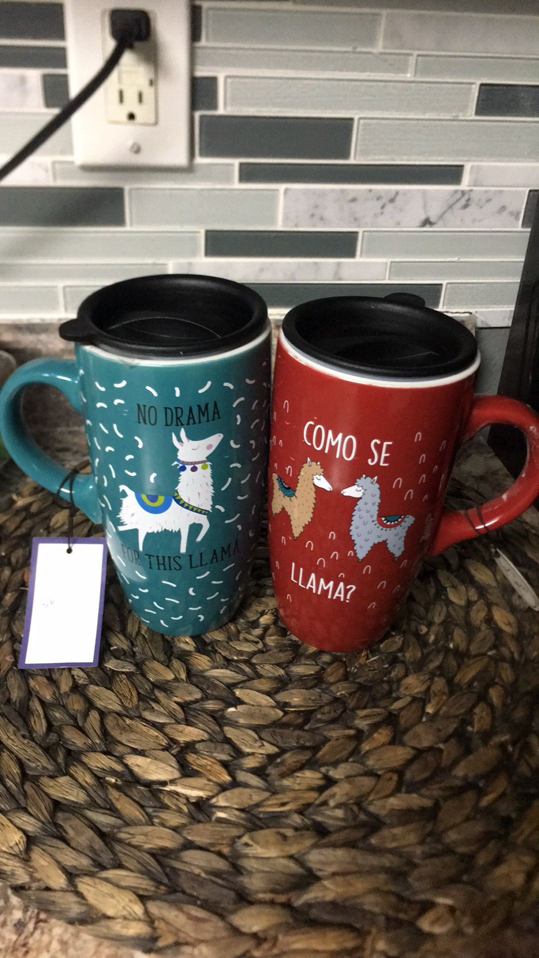 Coffee cups with beautiful design set of two