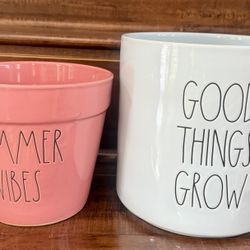 2 Rae Dunn Ceramic Pots