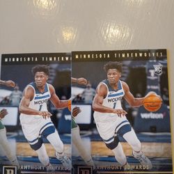 Two Anthony Edwards Rookie Card